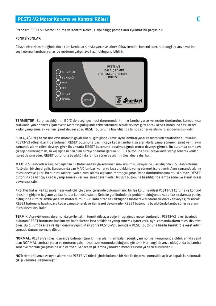 C Dalgıç Atık Su Pompaları